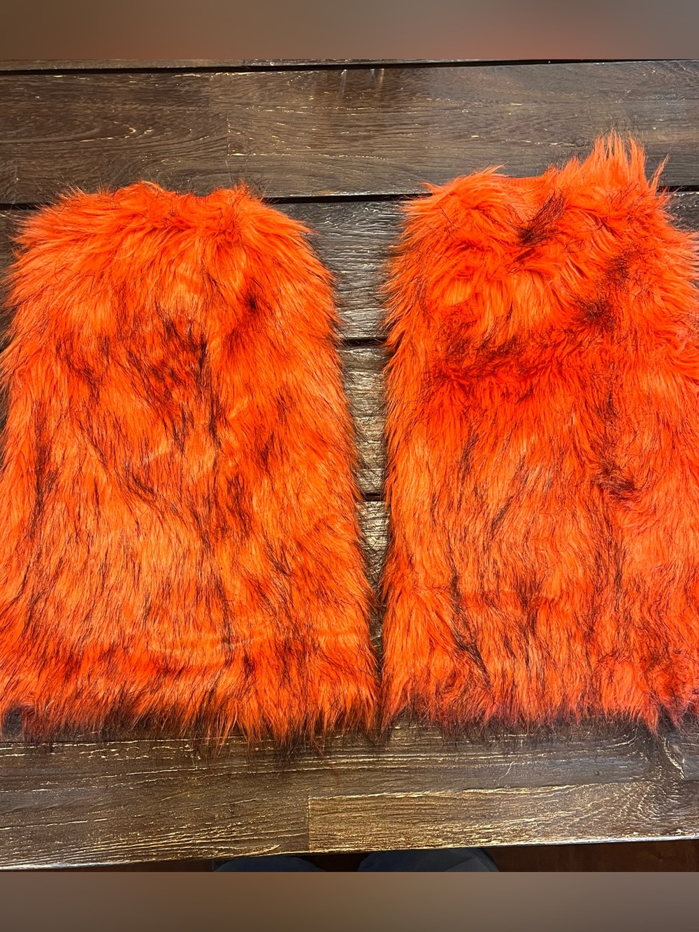 Spirit Halloween Faux Fur Furry Fox Leg Warmers Cosplay Boot Covers Elastic OS